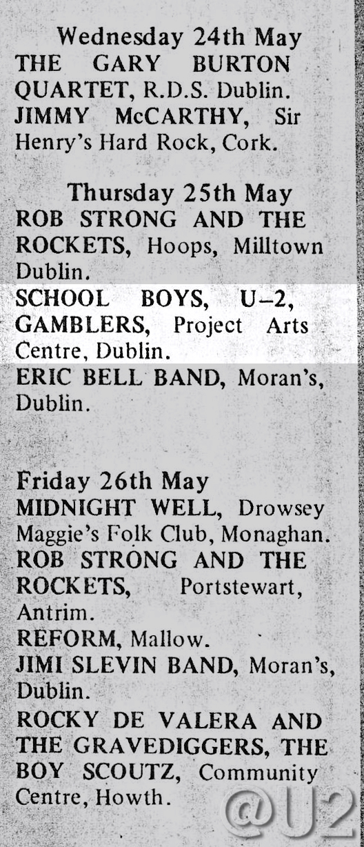 U2 Dublin 1978