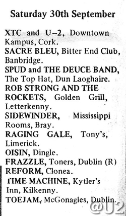 U2 Cork 1978-09-30