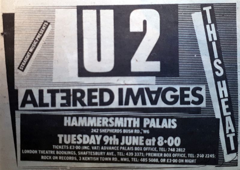 Hammersmith Palais June 9th 1981 Advert